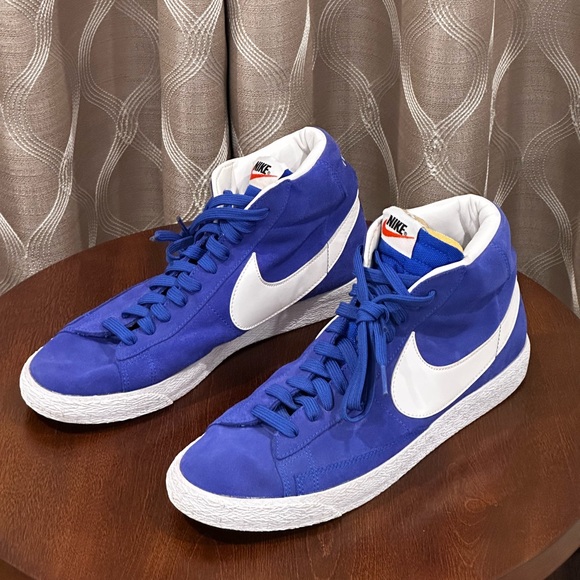Nike Blazer Mid '77 Men’s Sneaker Racer Blue Suede Size 10 - Picture 4 of 9